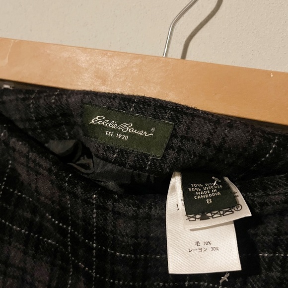 Eddie Bauer Wool Blend Plaid Mini Skirt - Picture 3 of 6